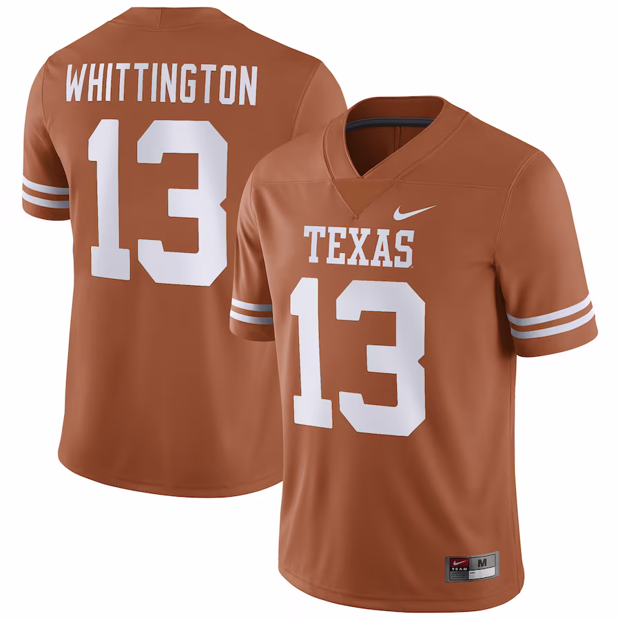 Jordan Whittington Texas Longhorns Nike Player Game Jersey - Texas Orange