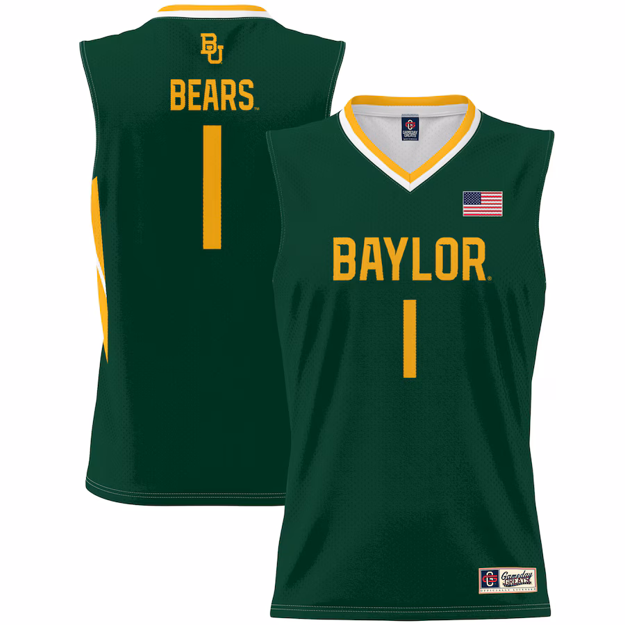 Unisex GameDay Greats #1 Green Baylor Bears Lightweight Basketball Jersey