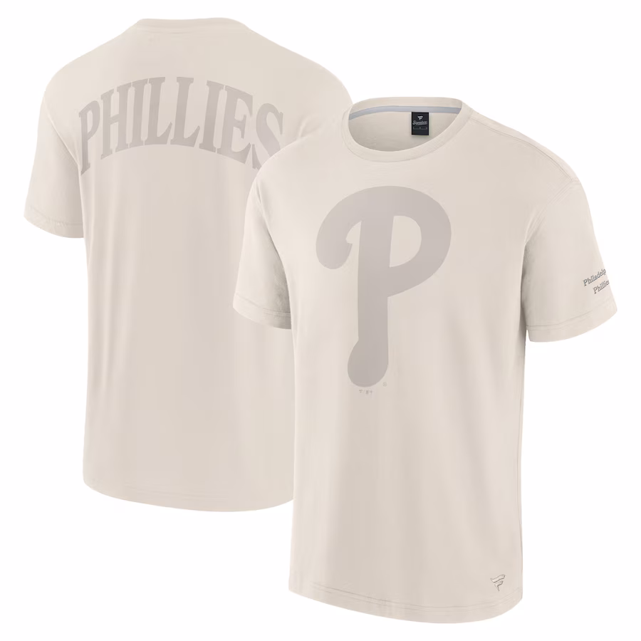 Men's Philadelphia Phillies Fanatics Cream Elements Iconic T-Shirt