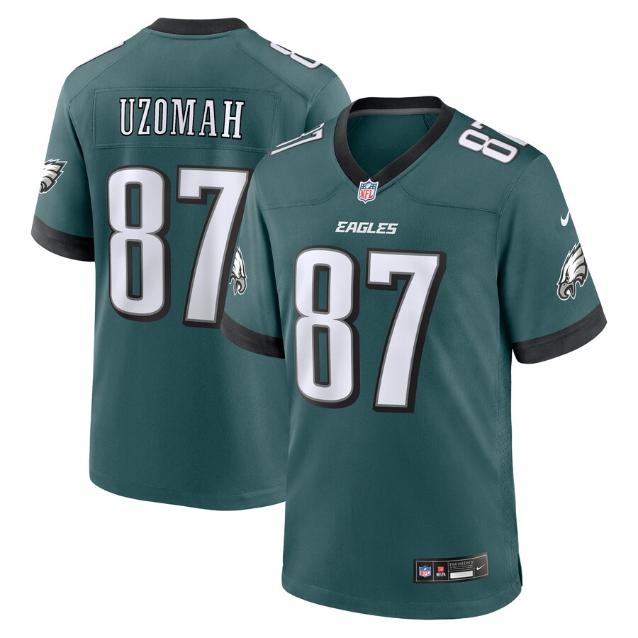 Men's Philadelphia Eagles C.J. Uzomah Nike Midnight Green Team Game Jersey