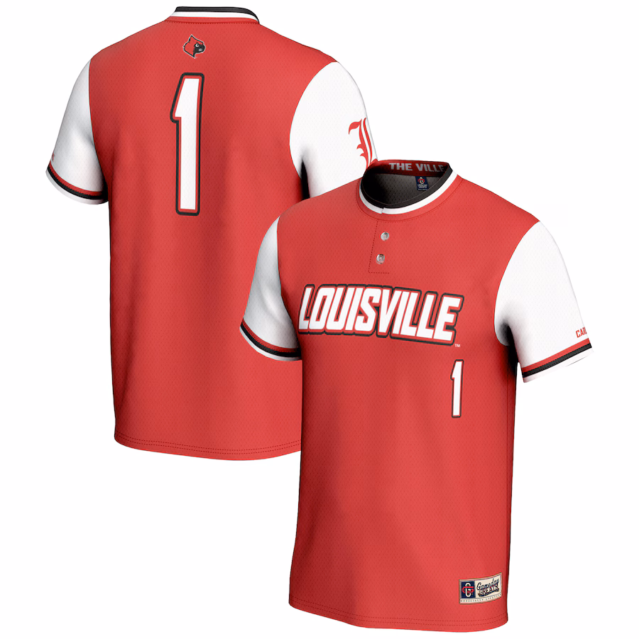 Youth GameDay Greats #1 Red Louisville Cardinals Lightweight Softball Jersey