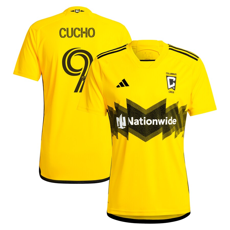 Men's Columbus Crew Cucho Hernández adidas Yellow 2024 The Home Kit Replica Player Jersey