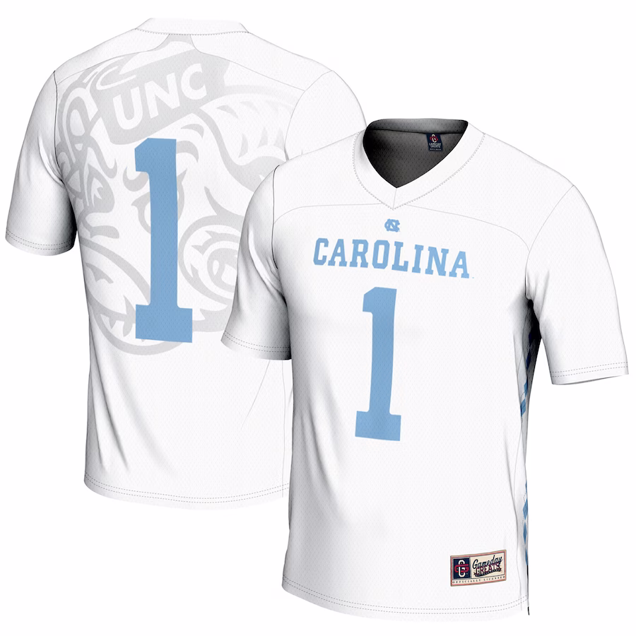 #1 North Carolina Tar Heels GameDay Greats Youth Lightweight Men's Lacrosse Jersey - White
