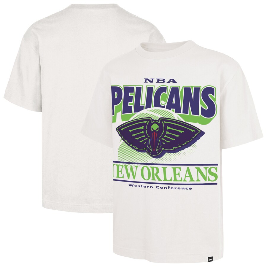 Men's New Orleans Pelicans  '47 White City Edition Shifty Foundation T-Shirt