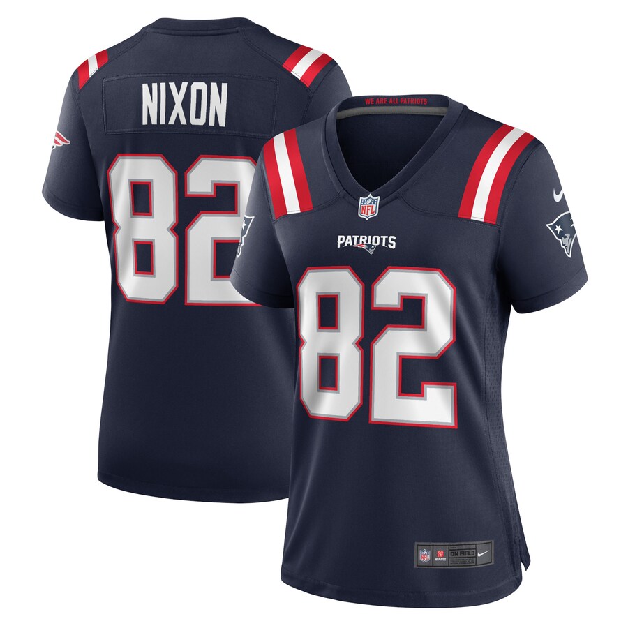 Women's New England Patriots Tre Nixon Nike Navy Game Jersey