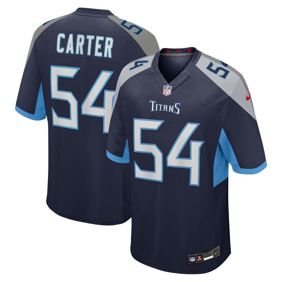 Men's Tennessee Titans Lorenzo Carter Nike Navy Team Game Jersey