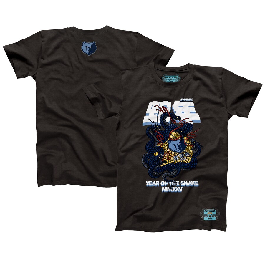 Unisex Memphis Grizzlies NBALab x Hyperfly Heather Black Year of the Snake Lunar New Year Collection T-Shirt