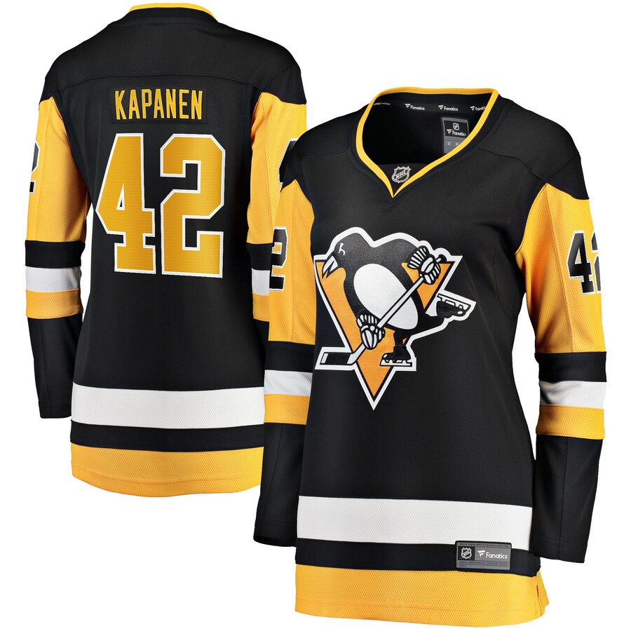 Women's Pittsburgh Penguins Kasperi Kapanen Fanatics Branded Black Home Breakaway Jersey
