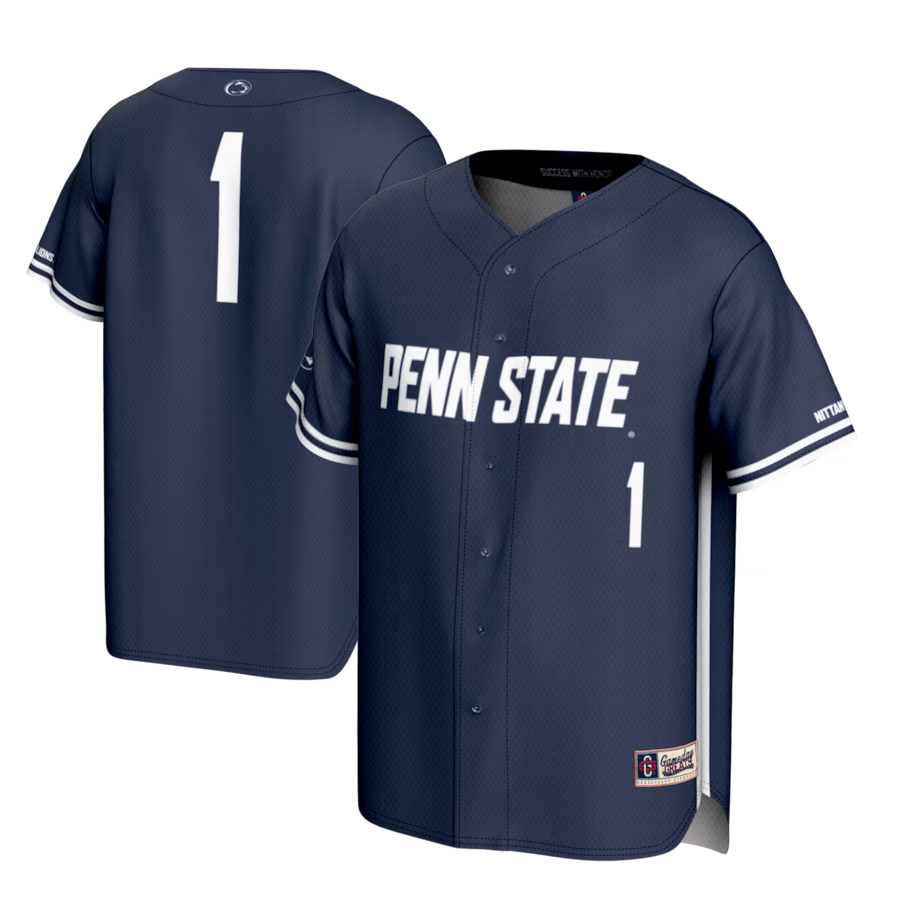 #1 Penn State Nittany Lions GameDay Greats Lightweight Baseball Fashion Jersey - Navy