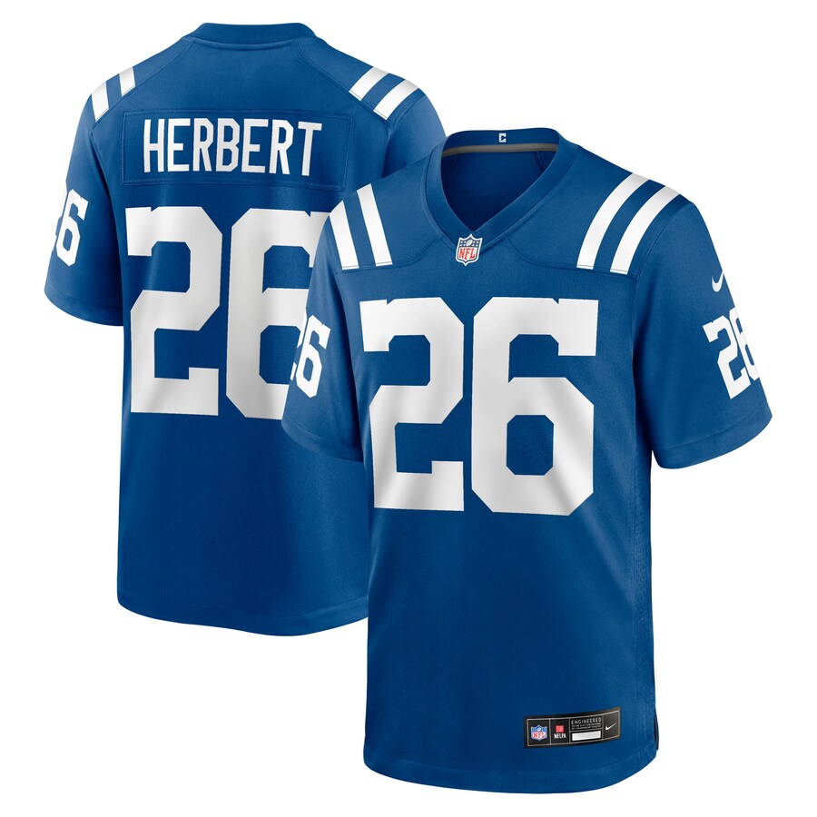 Men's Indianapolis Colts Khalil Herbert Nike Royal Team Game Jersey