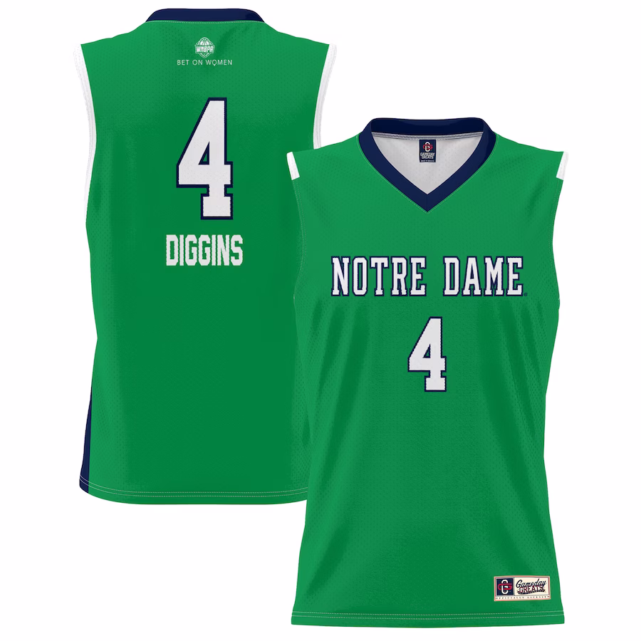 Skylar Diggins Notre Dame Fighting Irish GameDay Greats Unisex Lightweight Basketball Alumni Jersey - Green