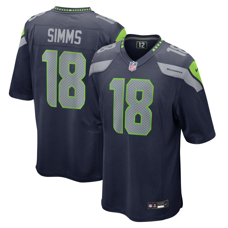 Men's Seattle Seahawks Marcus Simms Nike College Navy Game Jersey