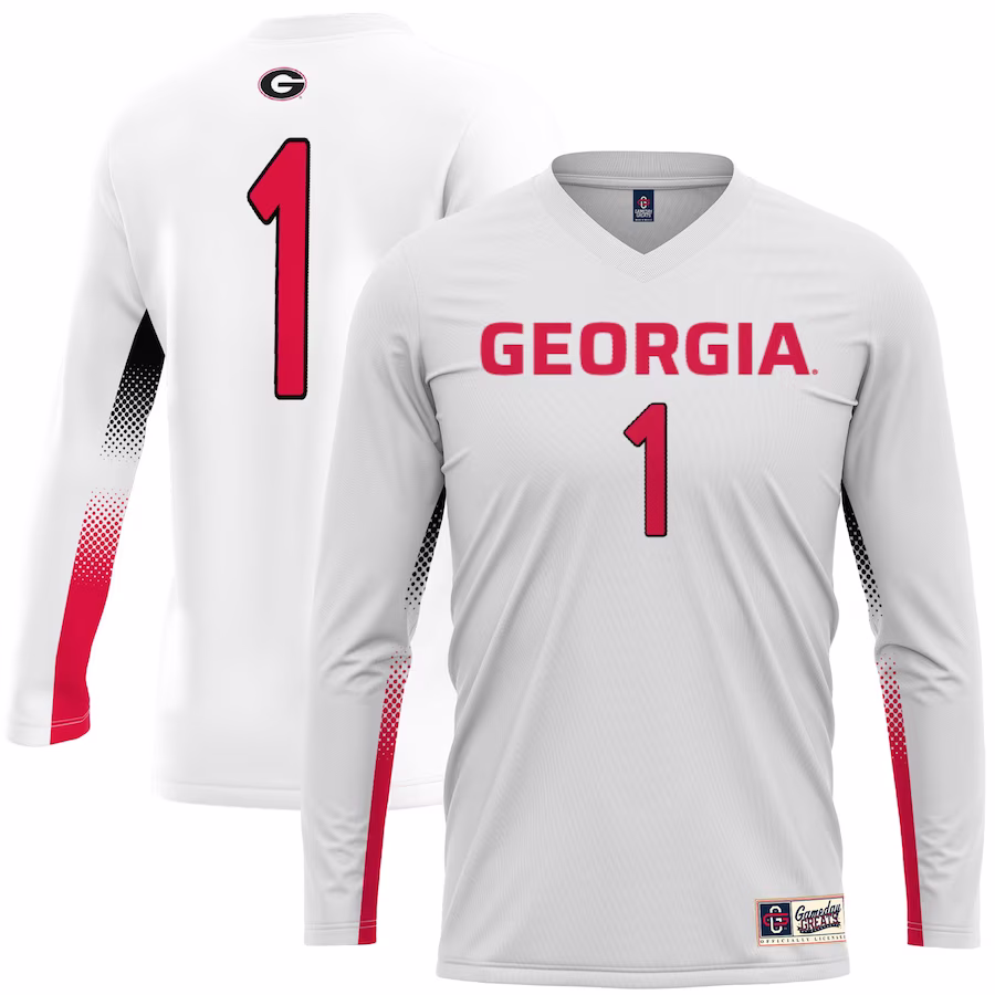 #1 Georgia Bulldogs GameDay Greats Unisex Lightweight Volleyball Jersey - White