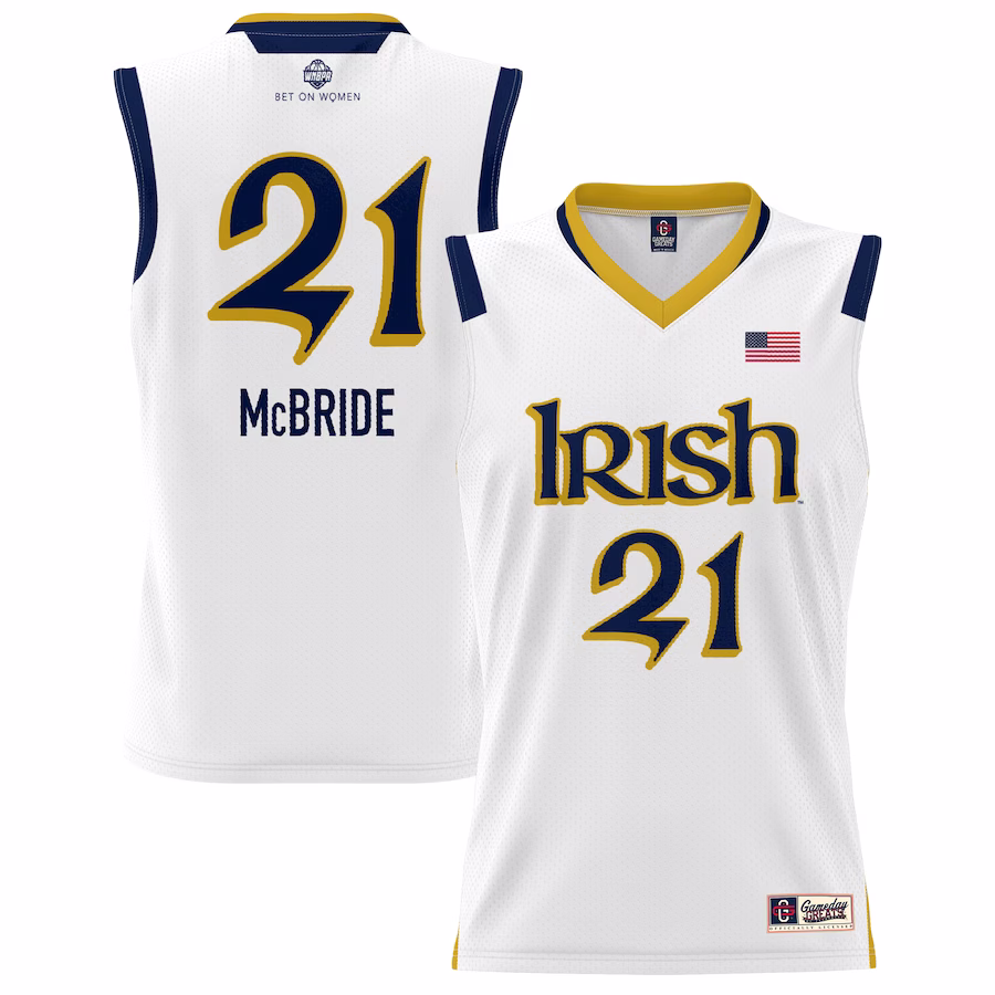 Kayla McBride Notre Dame Fighting Irish GameDay Greats Unisex Lightweight Basketball Alumni Jersey - White