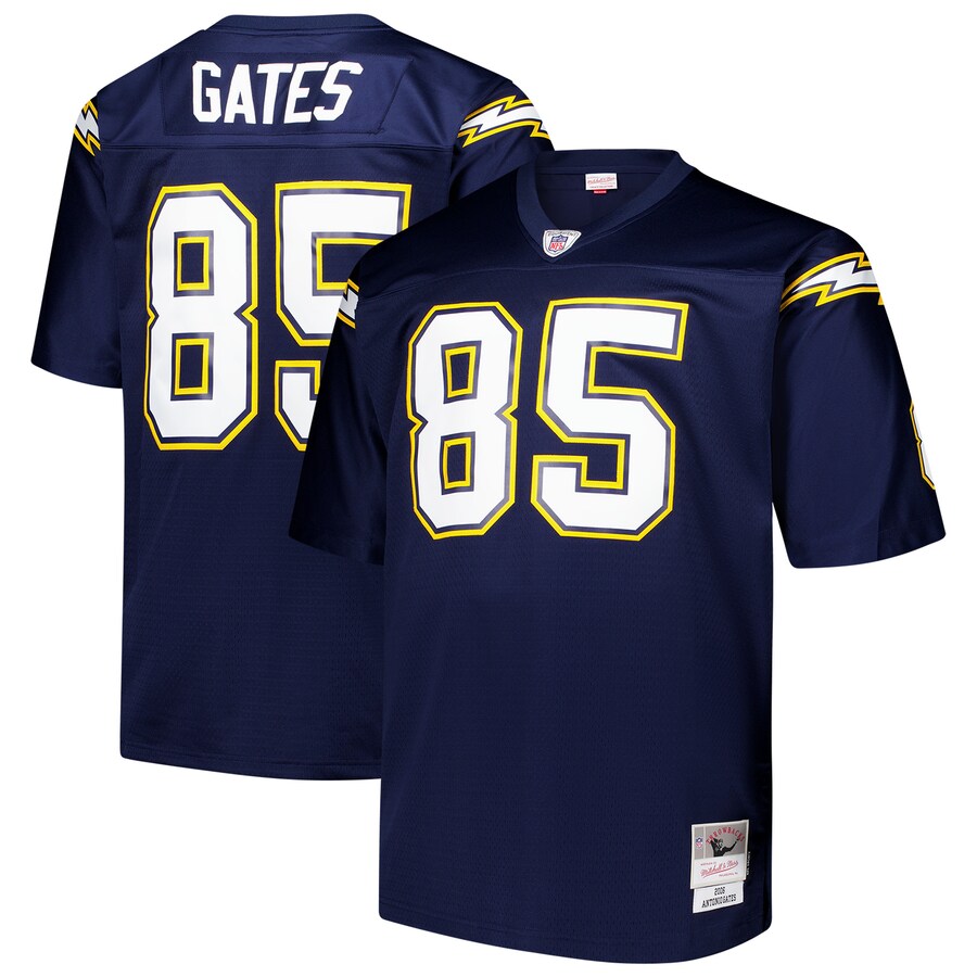 Men's Los Angeles Chargers Antonio Gates Mitchell & Ness Navy Big & Tall 2006 Team Legacy Retired Player Jersey