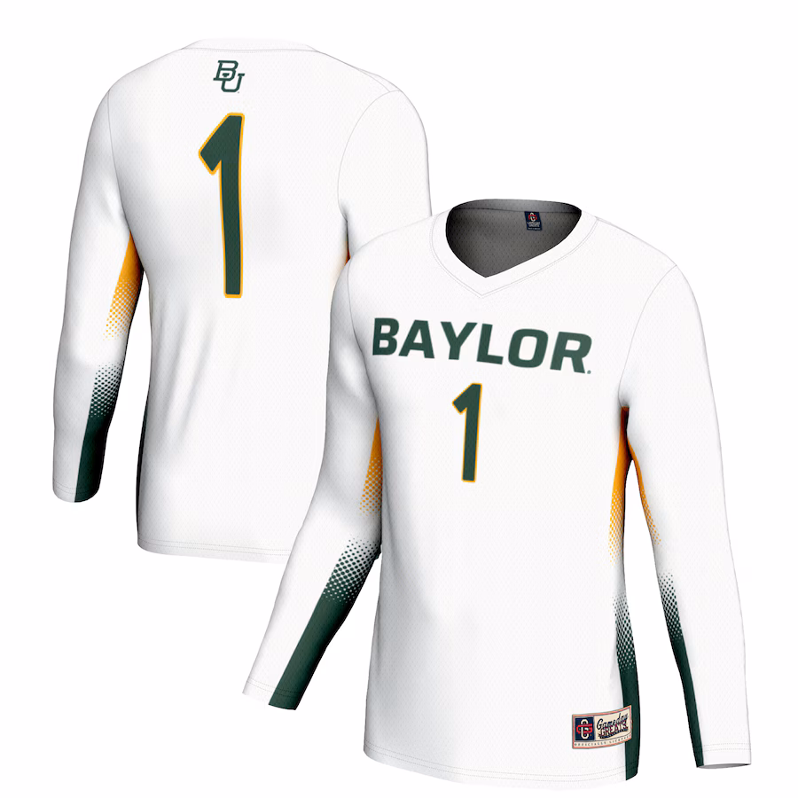 Unisex GameDay Greats #1 White Baylor Bears Lightweight Volleyball Jersey