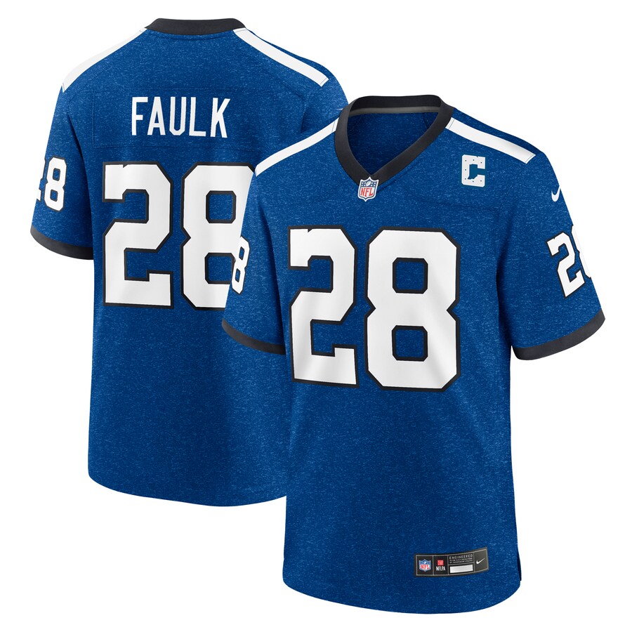 Men's Indianapolis Colts Marshall Faulk Nike Blue Retired Player Alternate Game Jersey