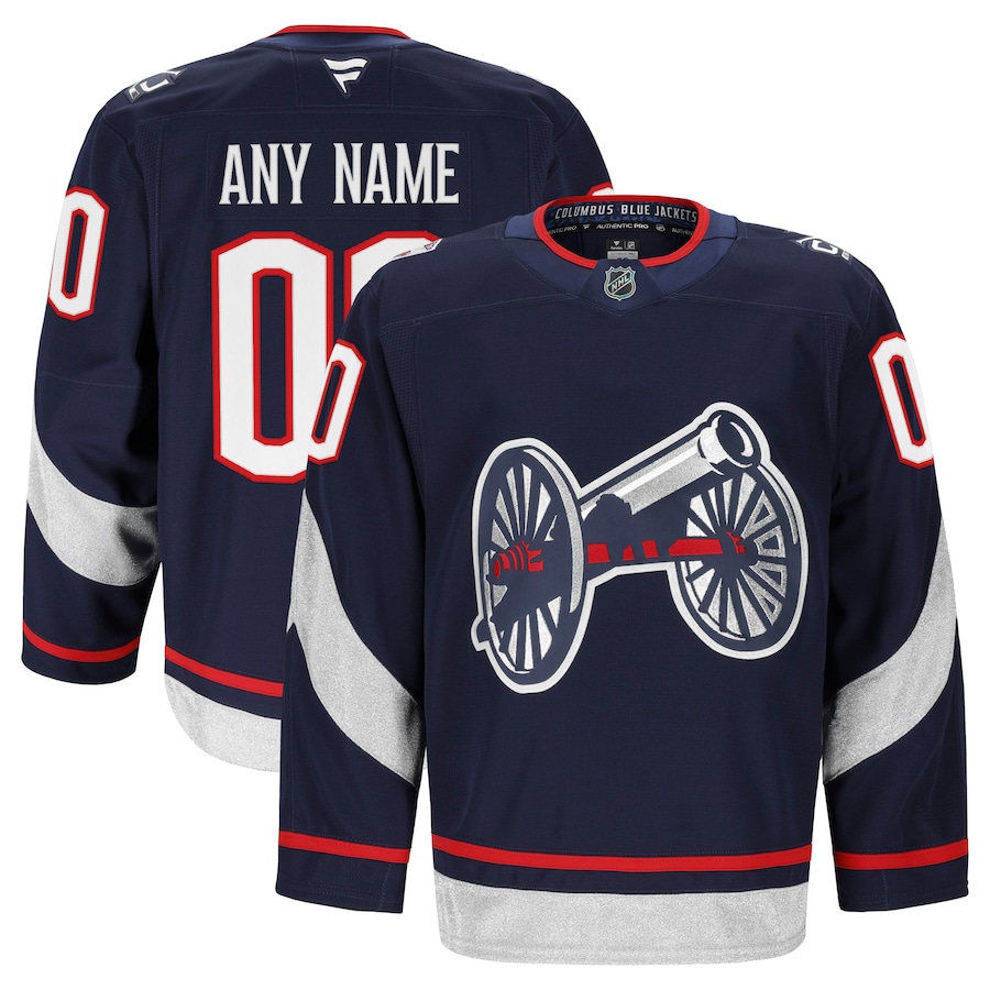 Men's Columbus Blue Jackets Fanatics Navy 2025 NHL Stadium Series Authentic Pro Custom Jersey