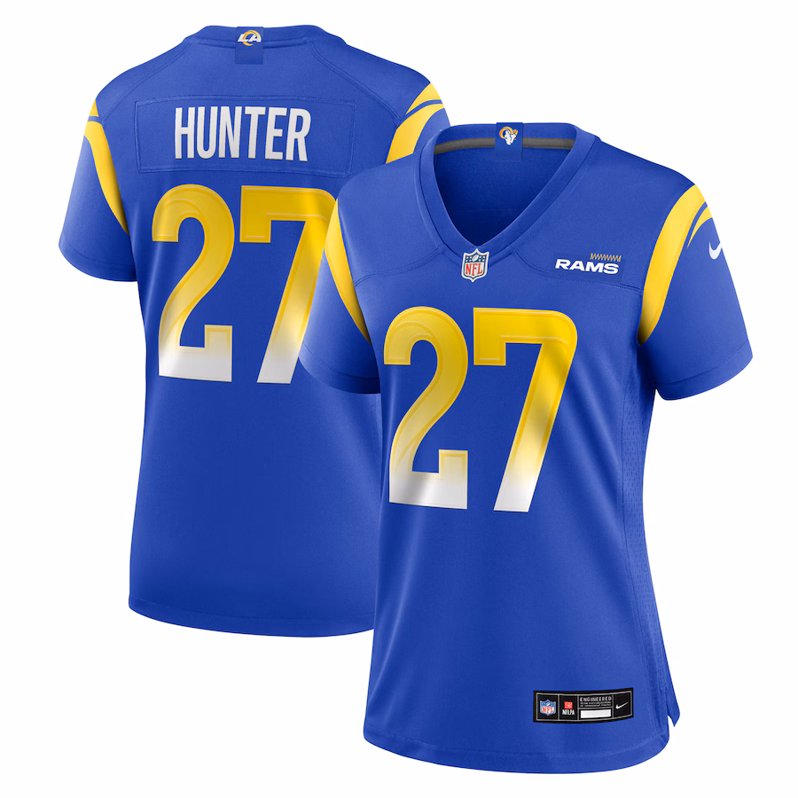 Women's Los Angeles Rams Jarquez Hunter Nike Royal Team Game Jersey