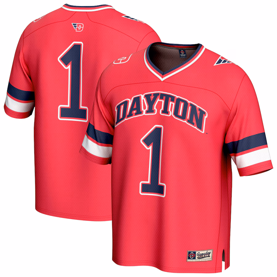 Youth GameDay Greats #1 Red Dayton Flyers Lightweight Collegiate Football Fashion Jersey