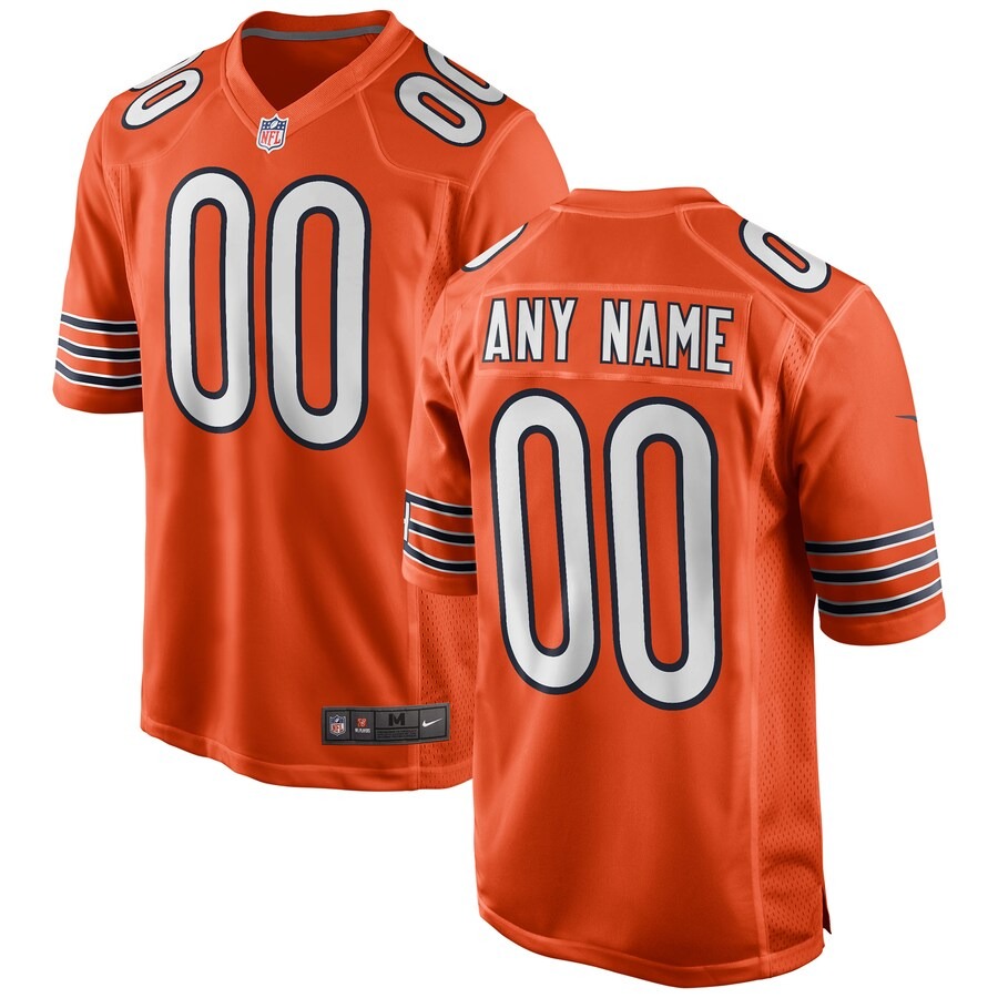 Youth Chicago Bears Nike Orange Alternate Custom Game Jersey