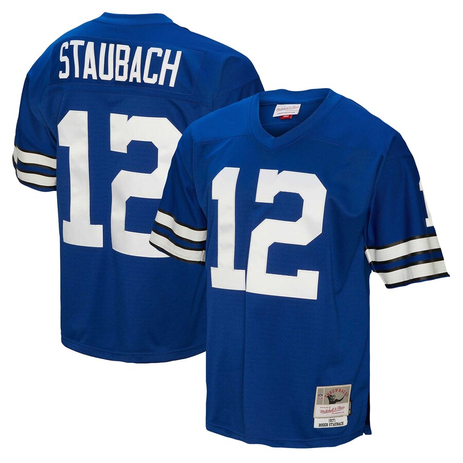 Men's Dallas Cowboys Roger Staubach Mitchell & Ness Navy Big & Tall 1971 Legacy Retired Player Jersey