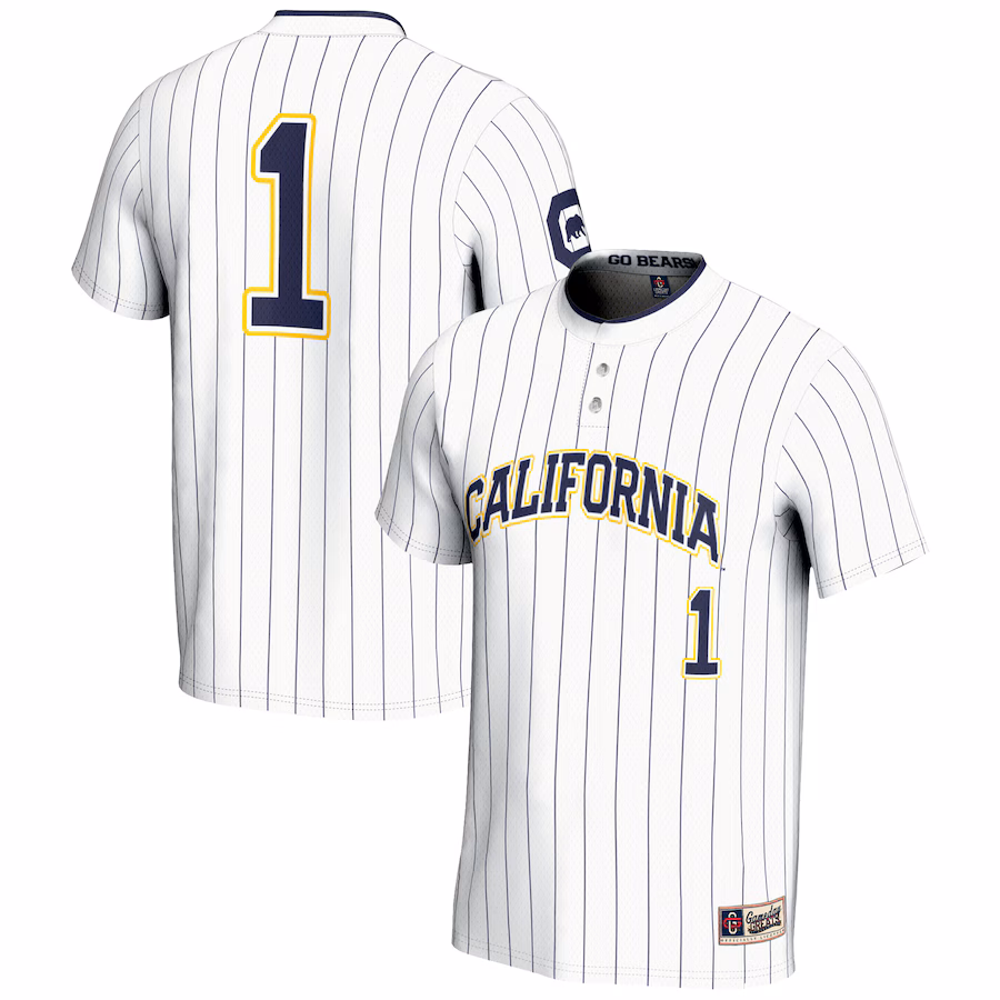 GameDay Greats #1 White Cal Bears Lightweight Softball Jersey
