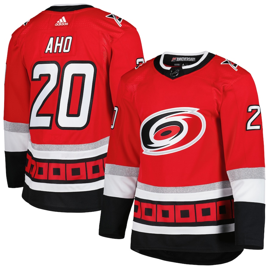 Men's Carolina Hurricanes Sebastian Aho adidas Red Alternate Primegreen Authentic Player Jersey