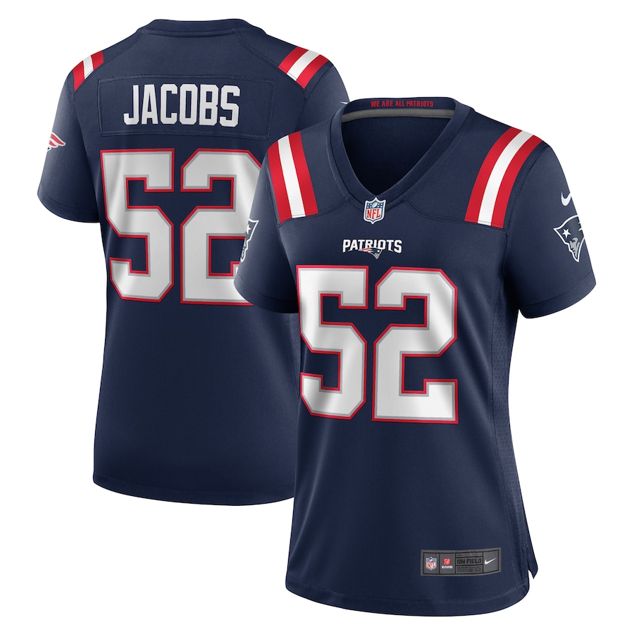 Women's New England Patriots Curtis Jacobs Nike Navy Game Jersey
