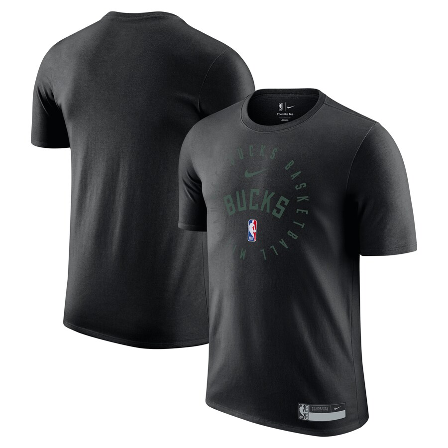 Men's Milwaukee Bucks Nike Black 2024/25 Legend On-Court Practice Performance T-Shirt