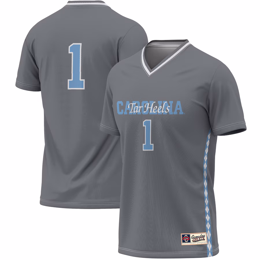 Unisex GameDay Greats #1 Gray North Carolina Tar Heels Women's Soccer Lightweight Fashion Jersey