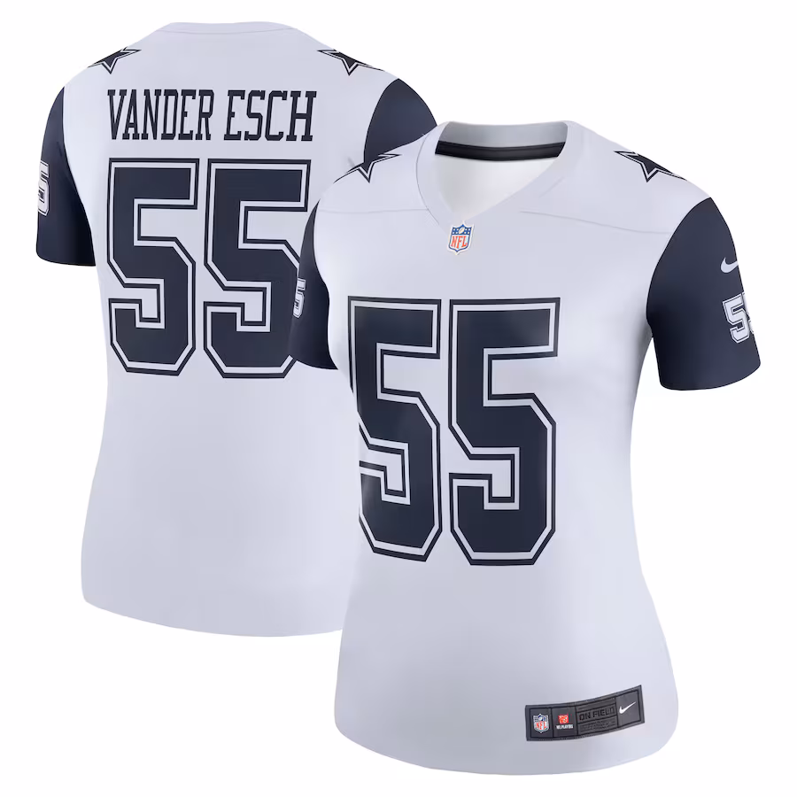 Women's Dallas Cowboys Leighton Vander Esch Nike White Color Rush Legend Player Jersey