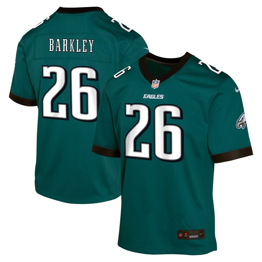 Youth Philadelphia Eagles Saquon Barkley Nike Green Game Jersey