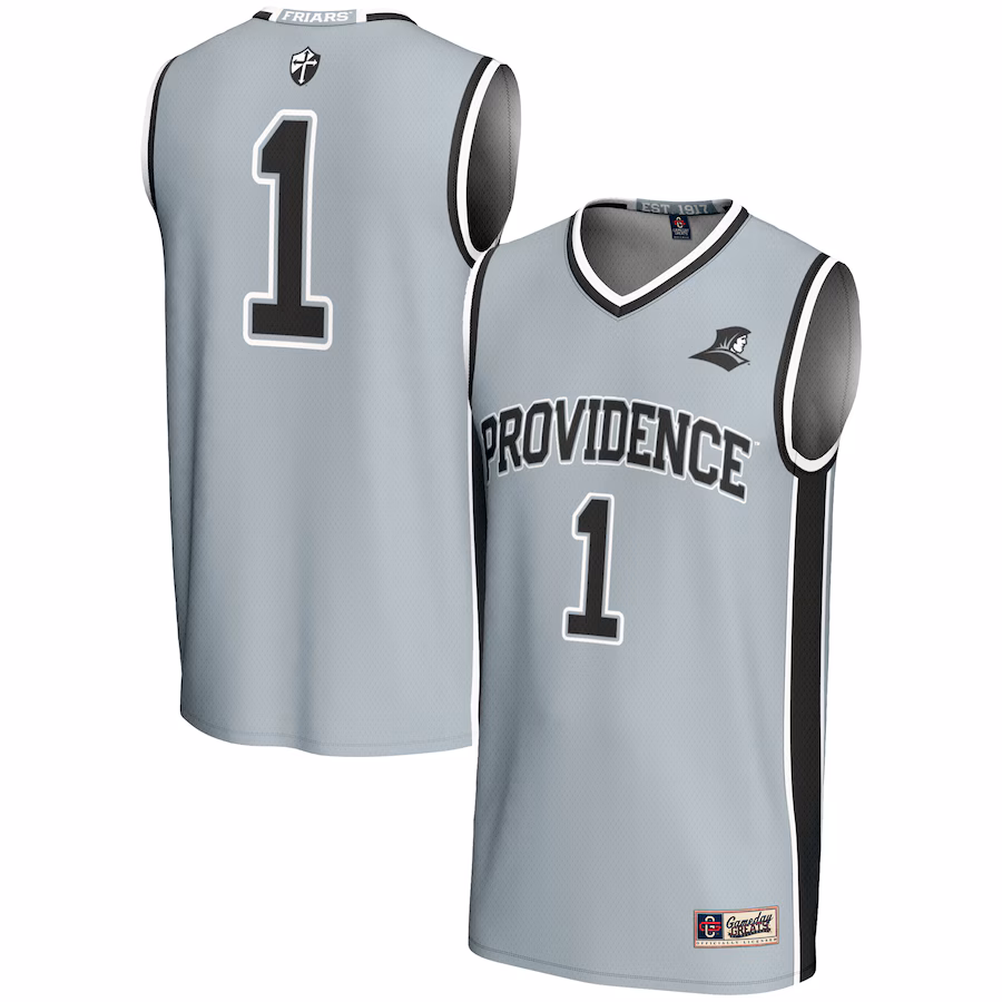 Men's GameDay Greats #1  Silver Providence Friars  Lightweight Basketball Jersey