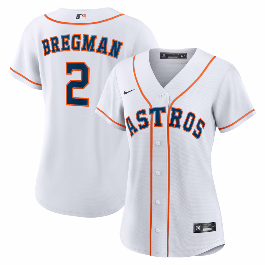 Women's Houston Astros Alex Bregman Nike White Home Replica Player Jersey
