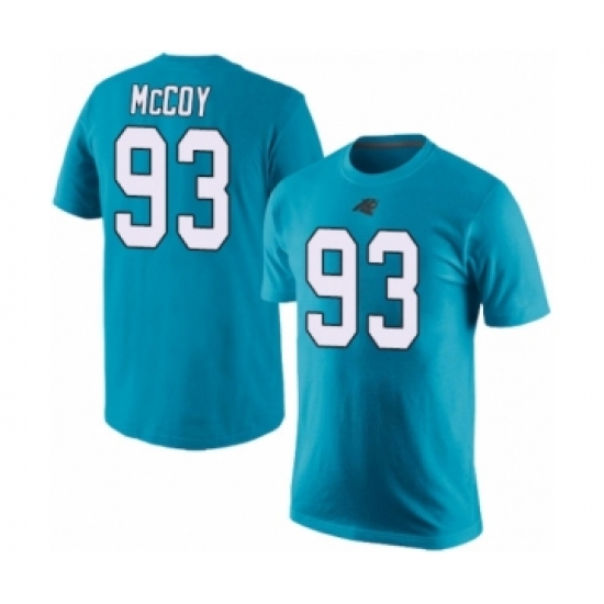 Football Men's Carolina Panthers #93 Gerald McCoy Blue Rush Pride Name & Number T-Shirt