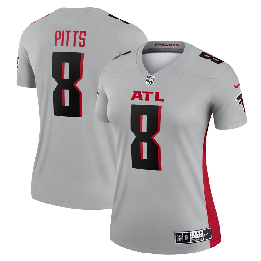 Women's Atlanta Falcons Kyle Pitts Sr. Nike Gray Inverted Legend Player Performance Top