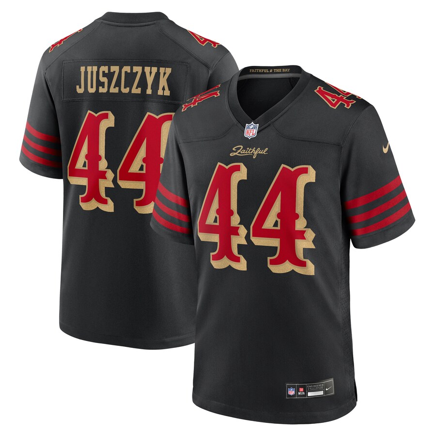 Men's San Francisco 49ers Kyle Juszczyk Nike Black 2025 Rivalries Collection Game Jersey