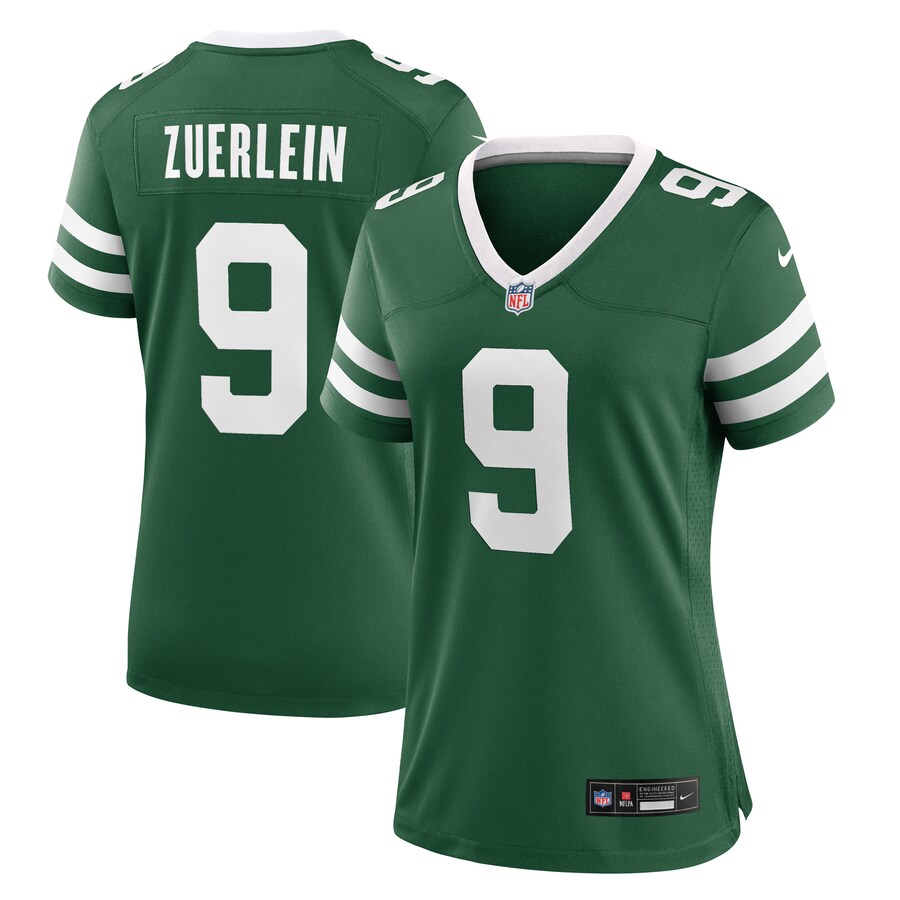 Women's New York Jets Greg Zuerlein Nike Legacy Green Game Jersey