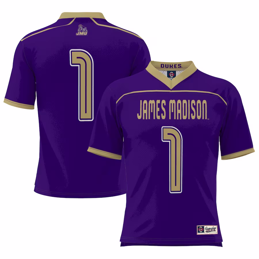 James Madison Dukes GameDay Greats Youth #1 Lightweight Lacrosse Jersey - Purple