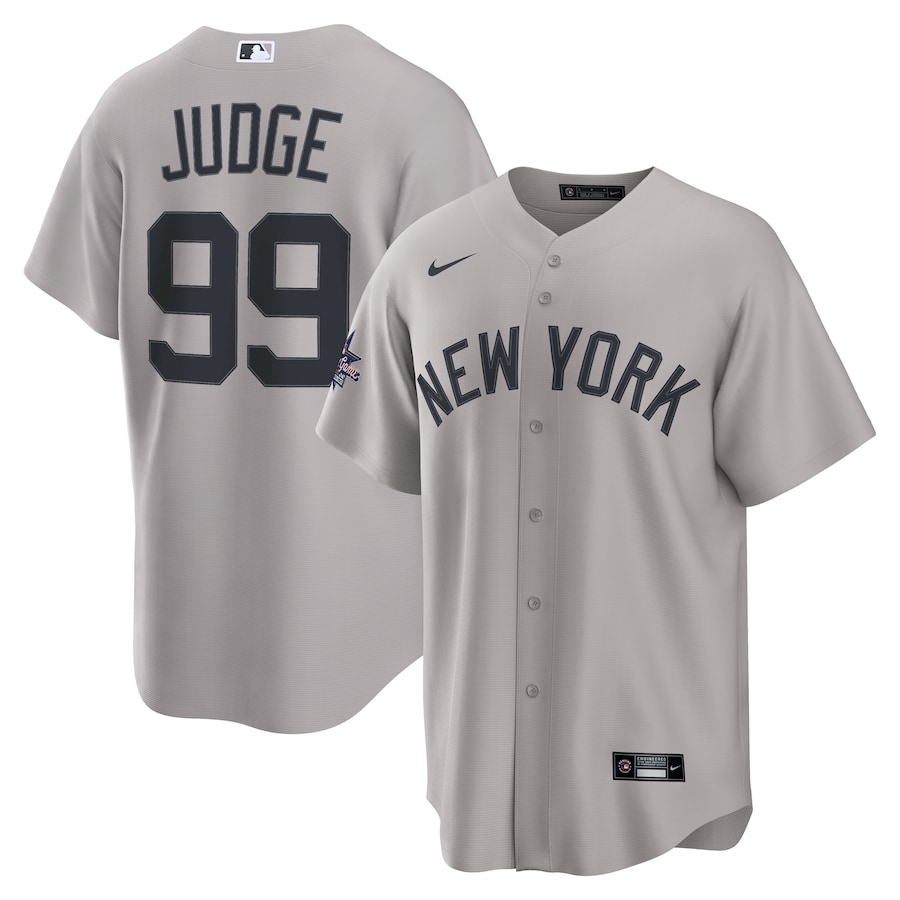 Youth New York Yankees Aaron Judge Nike Gray 2025 MLB All-Star Game Road Replica Player Jersey