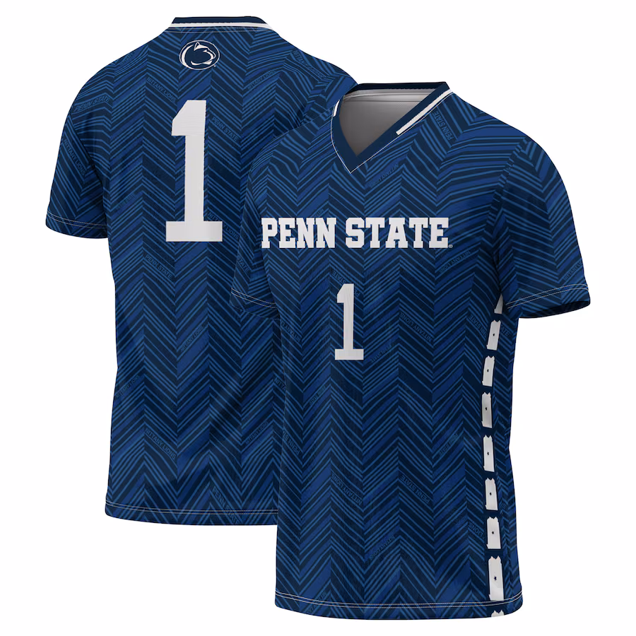 Youth #1 GameDay Greats Navy Penn State Nittany Lions Lightweight Soccer Fashion Jersey