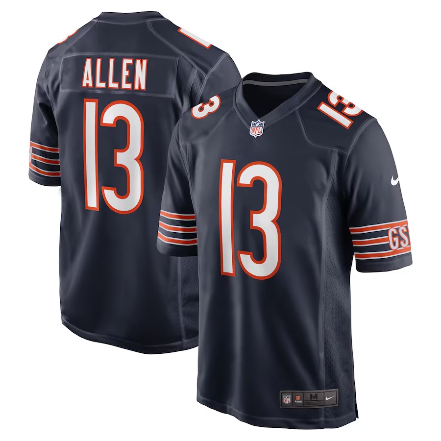 Men's Chicago Bears Keenan Allen Nike Navy Team Game Jersey