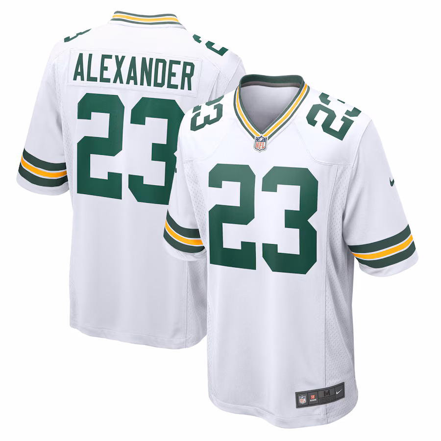 Men's Green Bay Packers Jaire Alexander Nike White Game Player Jersey