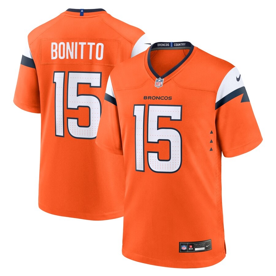 Men's Denver Broncos Nik Bonitto Nike Orange Team Game Jersey