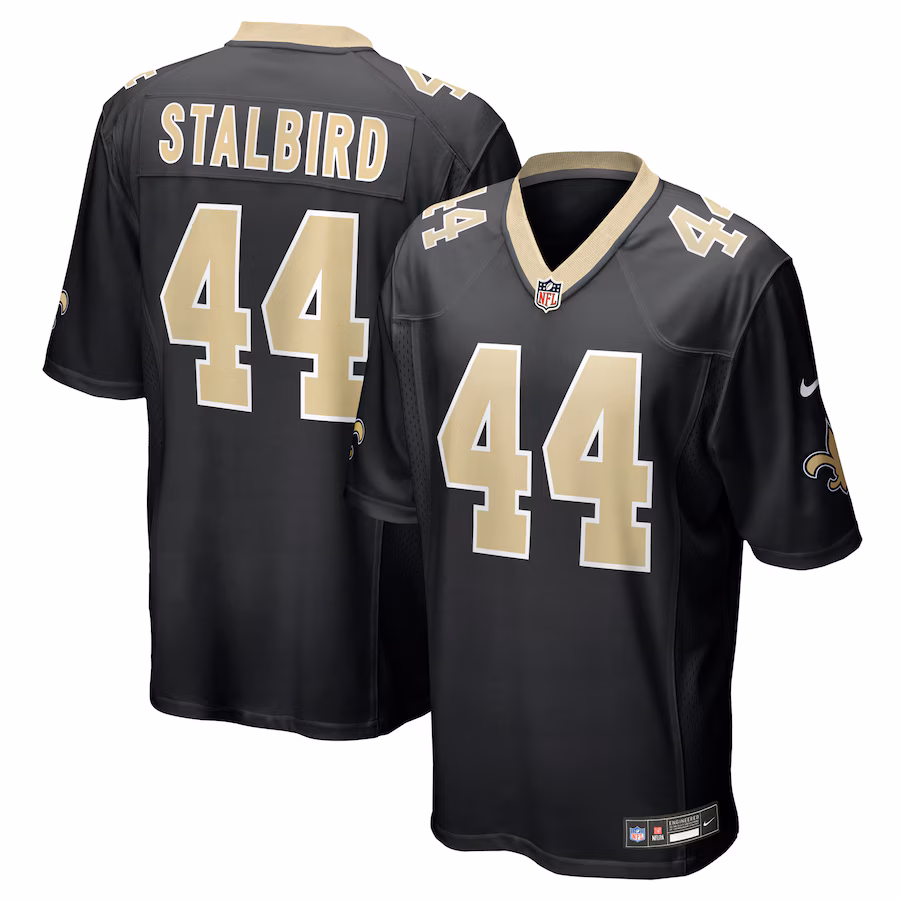 Men's New Orleans Saints Isaiah Stalbird Nike Black Team Game Jersey