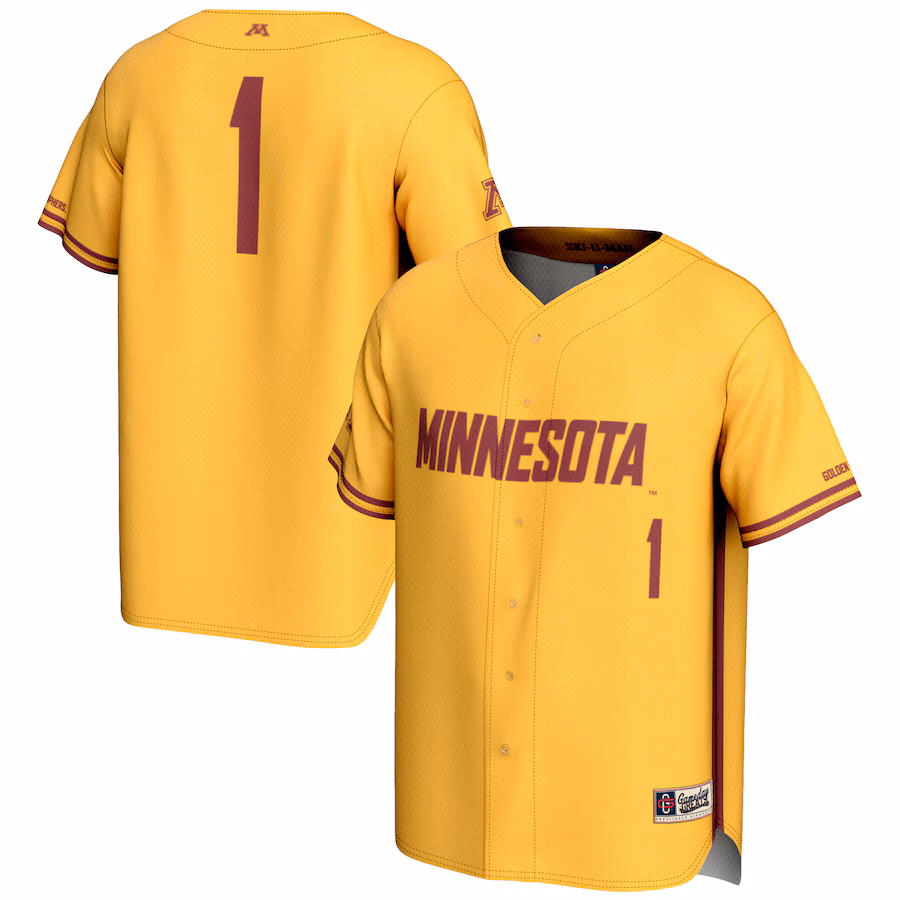 Youth GameDay Greats #1 Gold Minnesota Golden Gophers Lightweight Baseball Jersey