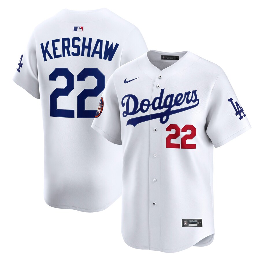Men's Los Angeles Dodgers Clayton Kershaw Nike White 2025 MLB World Tour: Tokyo Series Home Limited Player Jersey