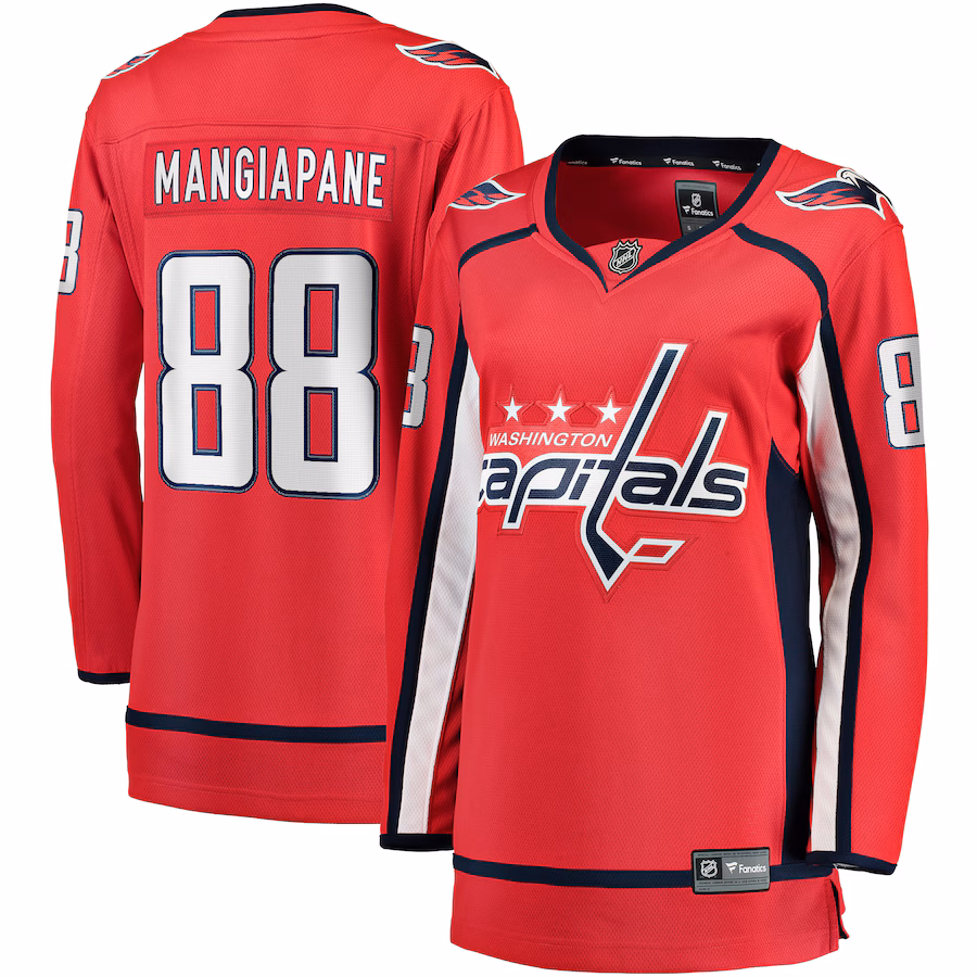 Women's Washington Capitals Andrew Mangiapane Fanatics Red Home Premier Breakaway Player Jersey