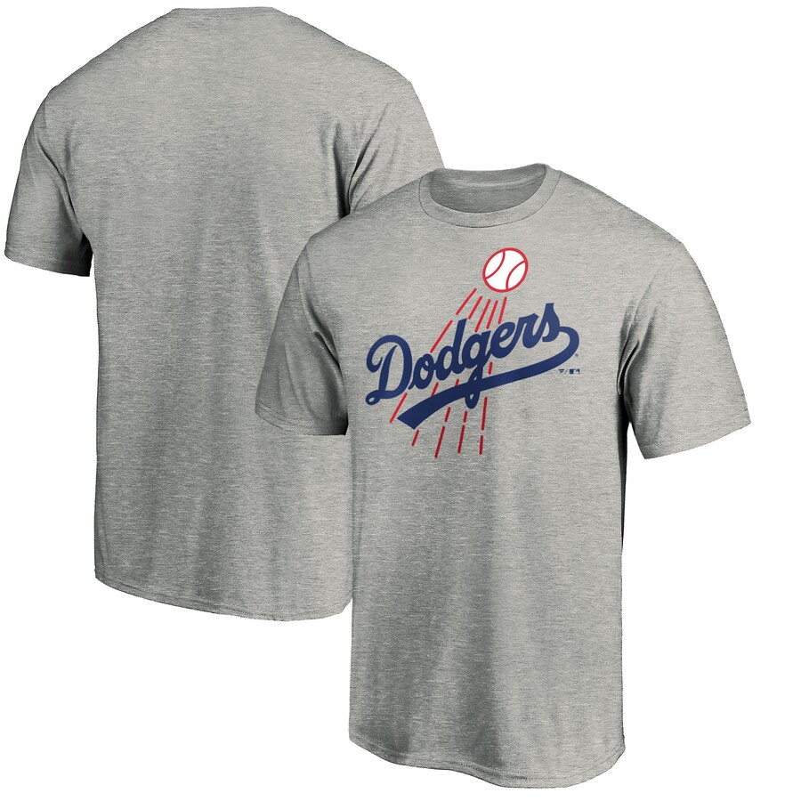 Men's Los Angeles Dodgers Heather Gray Cooperstown Collection Huntington T-Shirt